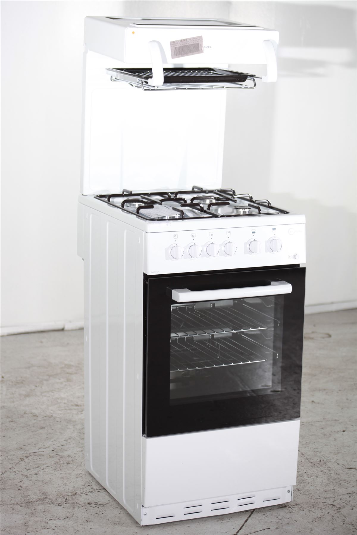 Preloved flavel gas cooker with top grill fhlg51w white for sale