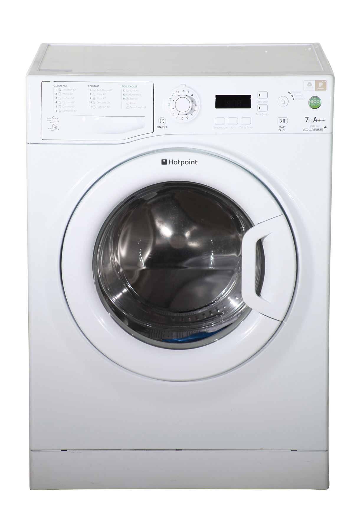Preloved hotpoint aquarius 7kg washing machine wmpf722puk white for sale in Manchester
