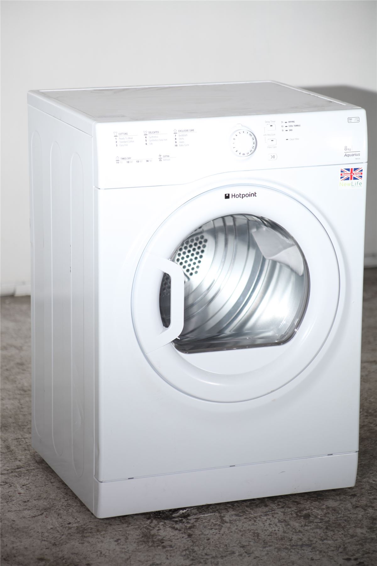 Preloved hotpoint 8kg tumble dryer tvfs83cgp white for sale in