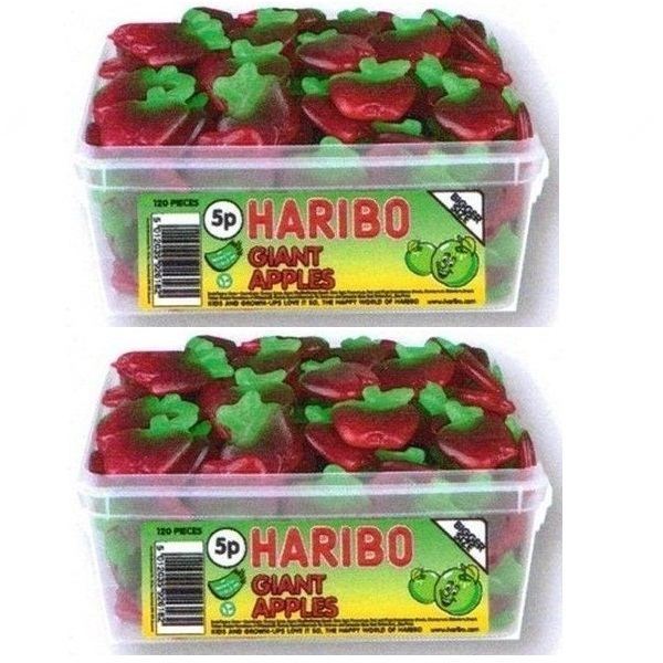 2 X FULL TUBS HARIBO SWEETS WHOLESALE DISCOUNT CANDY BOX PARTY FAVOURS