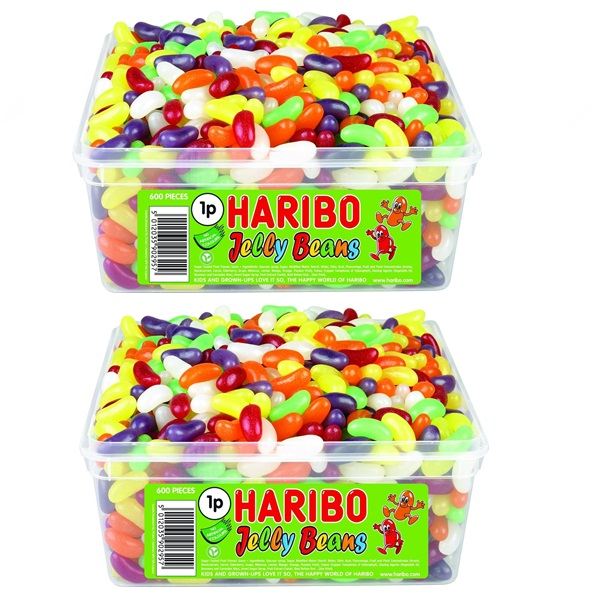 2 X FULL TUBS HARIBO SWEETS WHOLESALE DISCOUNT CANDY BOX PARTY FAVOURS