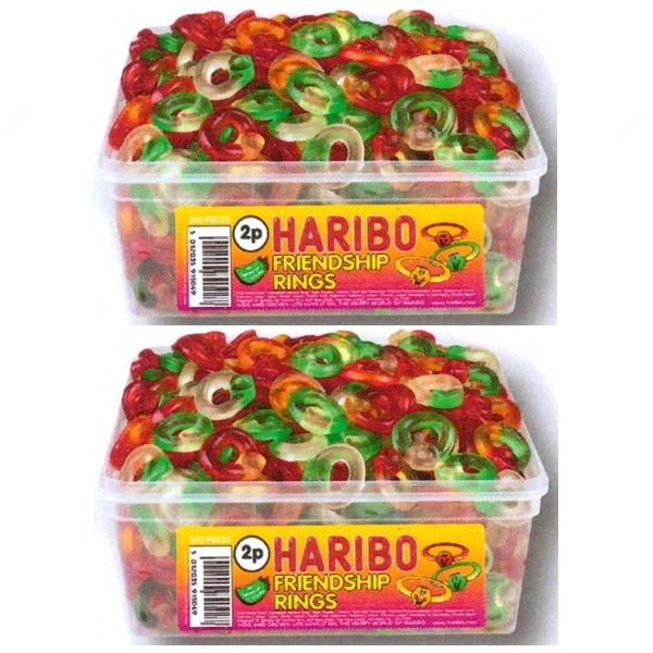 2 X FULL TUBS HARIBO SWEETS WHOLESALE DISCOUNT CANDY BOX PARTY FAVOURS