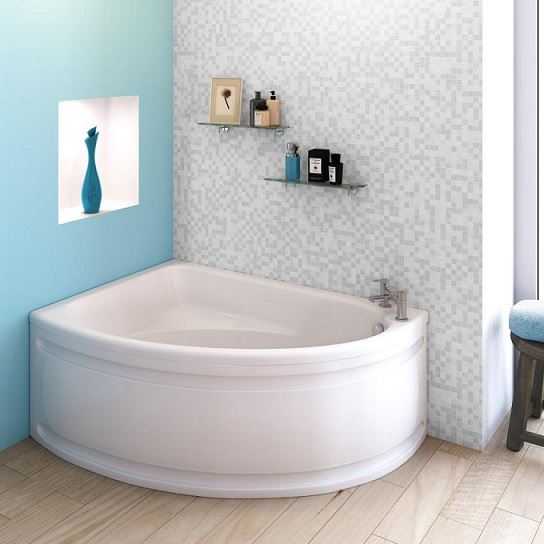 Offset Corner Bath 1500 x 1050 mm 10 Yrs Warranty Single Ended eBay