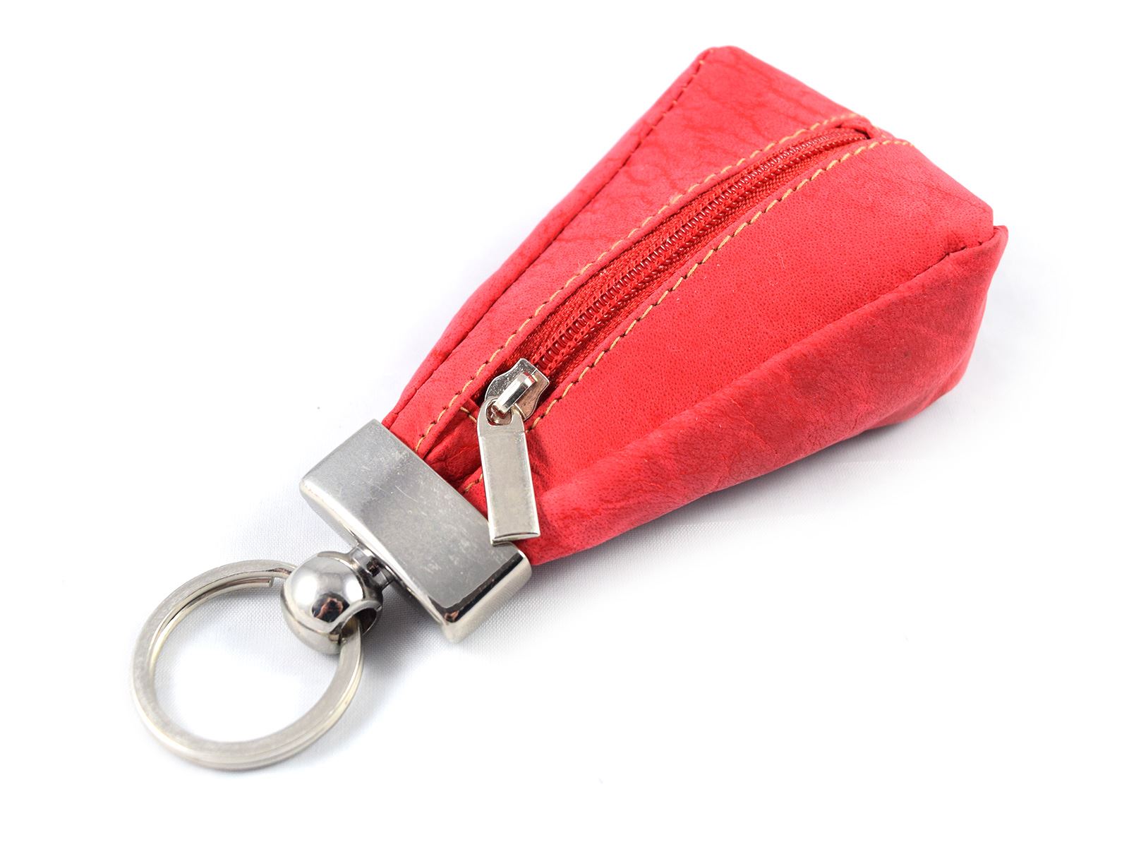 New Black Leather Key Case Holder Car Fob Coin Bag Purse Pouch by