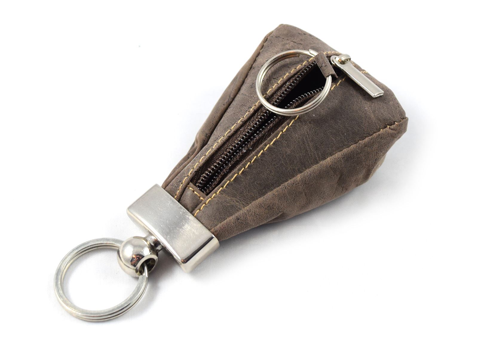 New Black Leather Key Case Holder Car Fob Coin Bag Purse Pouch by