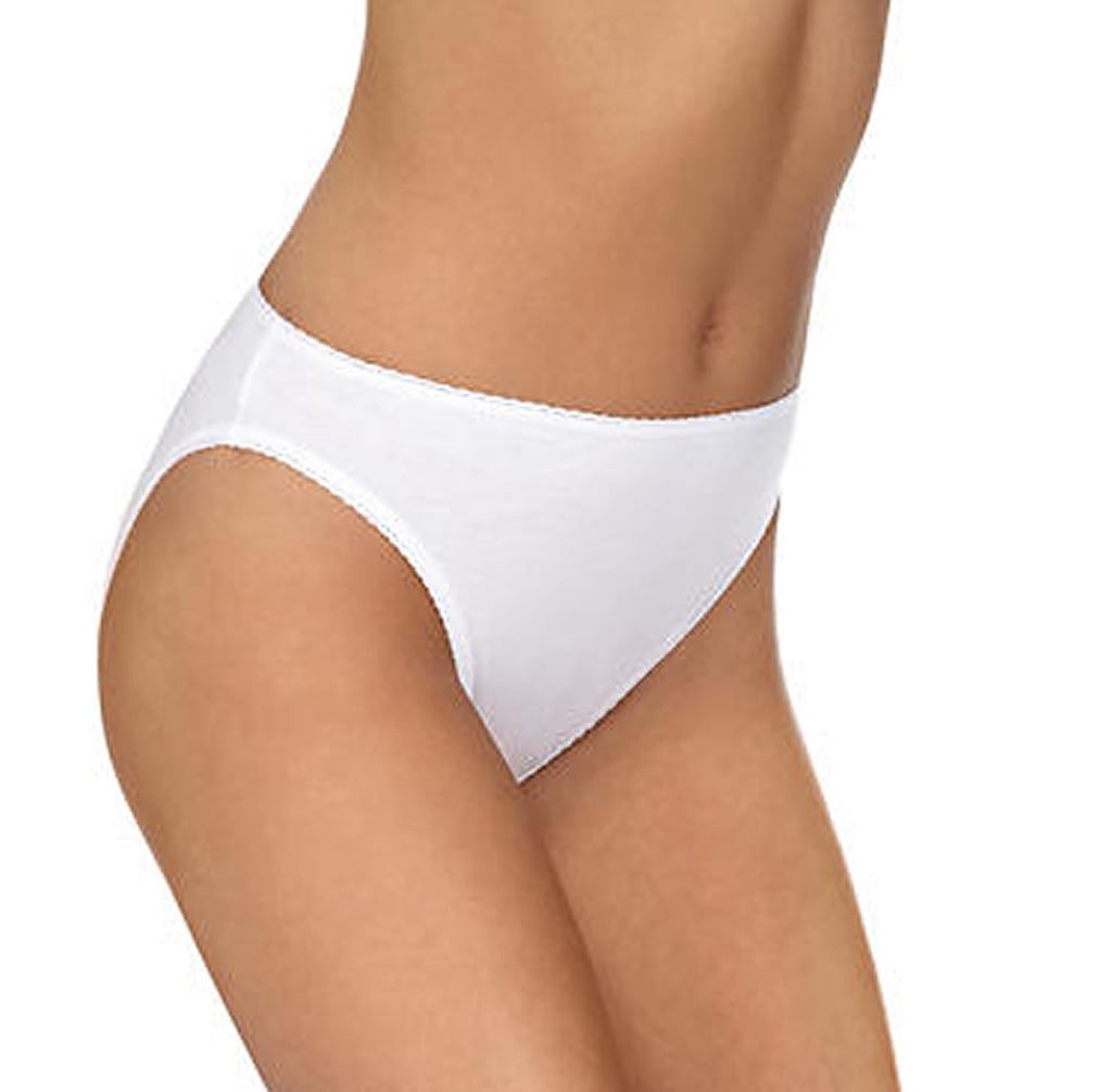 100 cotton high leg knickers