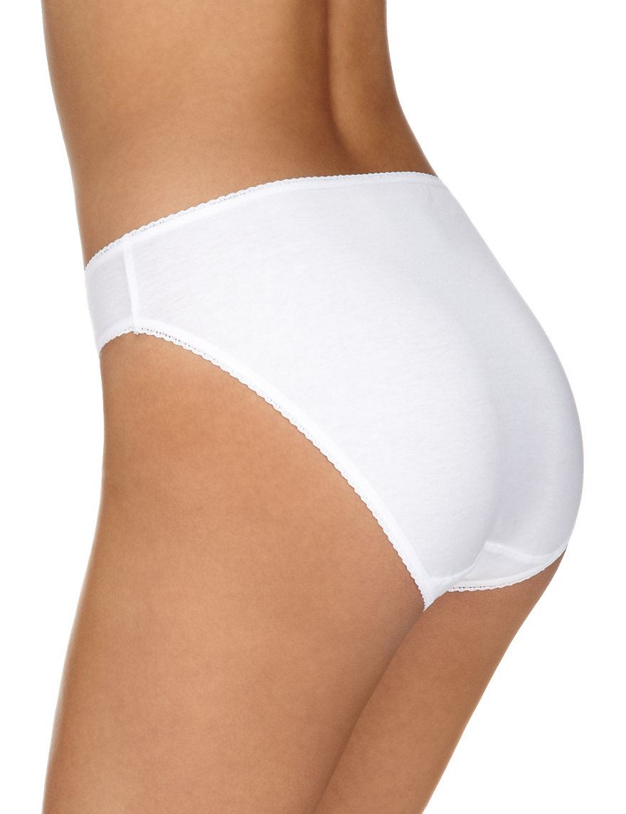 10 pairs Ladies 100 Cotton High Leg Briefs Knickers White or Natural