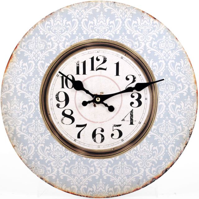 Large Vintage Rustic Wall Clocks Shabby Chic Kitchen Home French