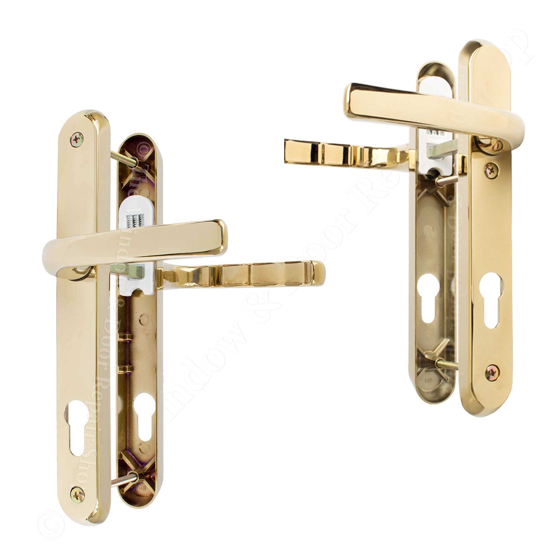UPVC Door Handle Pair 92PZ Sprung Lever Double Glazing Patio Avocet