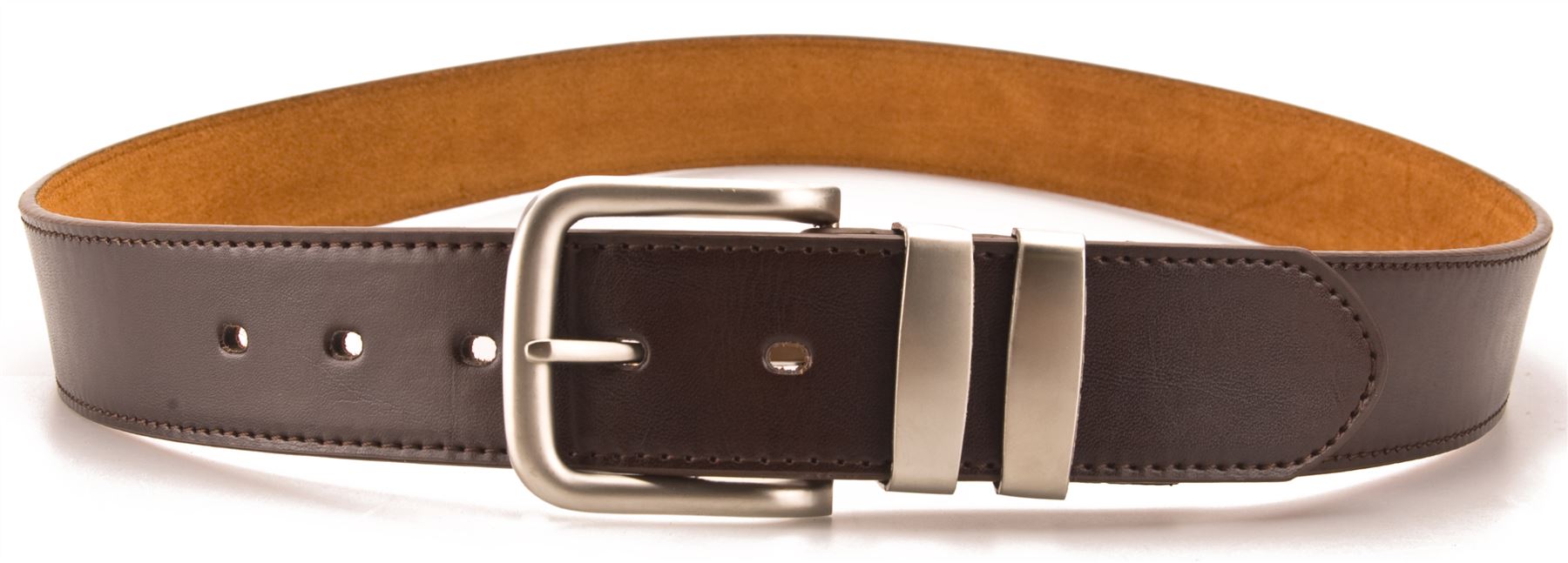 Mens Leather Lined / Bonded Double Loop Jeans Belt New BNWT Ossi 5056