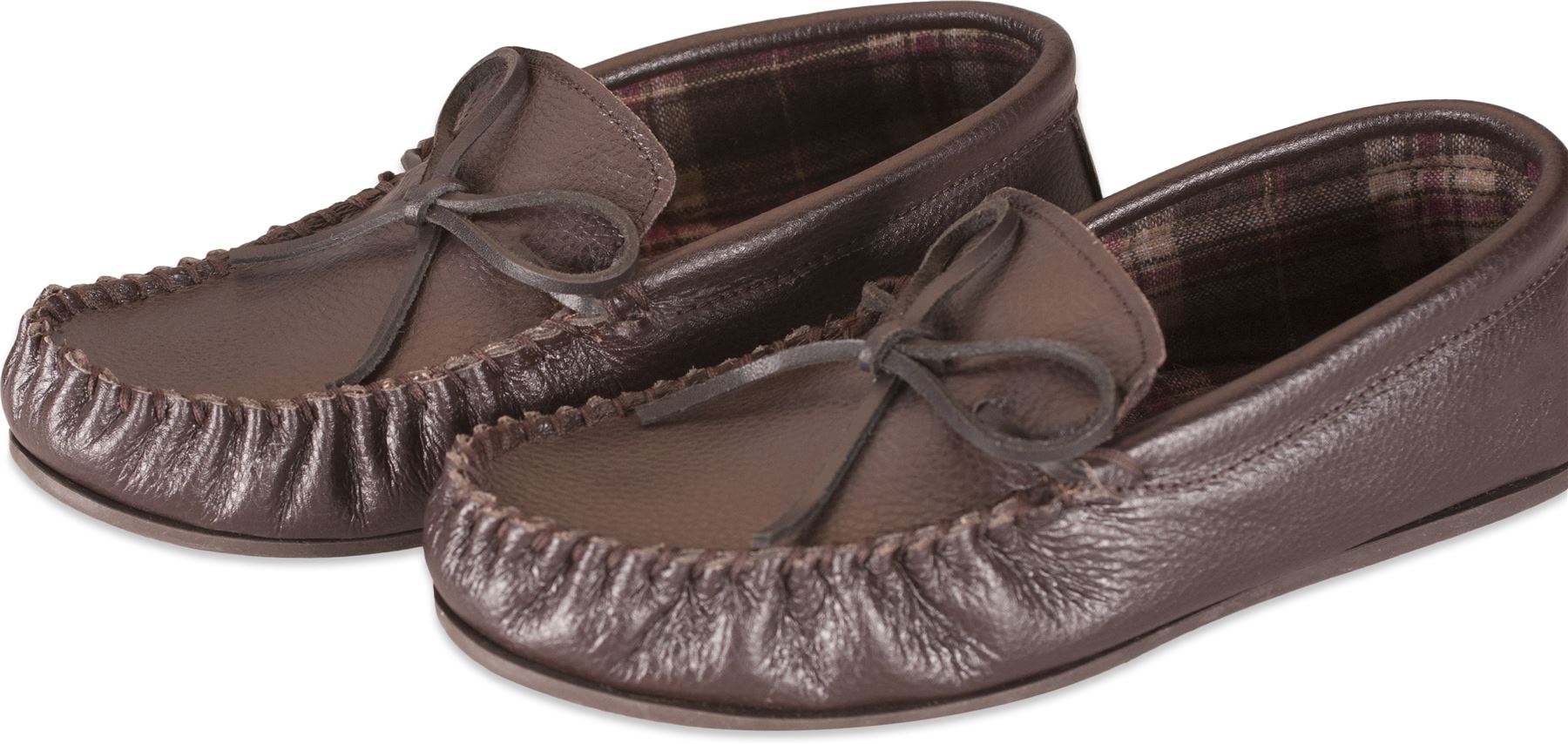 Nordvek Ladies Real Leather Moccasin Slippers Hard Rubber Sole Womens