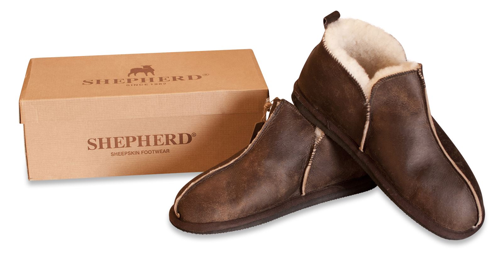 Shepherd Mens Genuine Sheepskin Slippers Boots Shoes Hard Sole ANTON