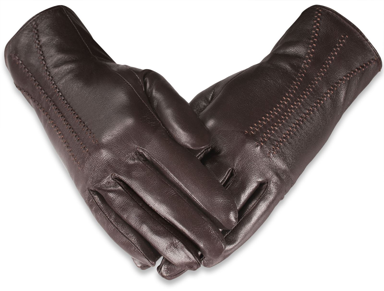 Quivano Ladies Soft Real Leather Gloves Three Line Genuine Womens 337