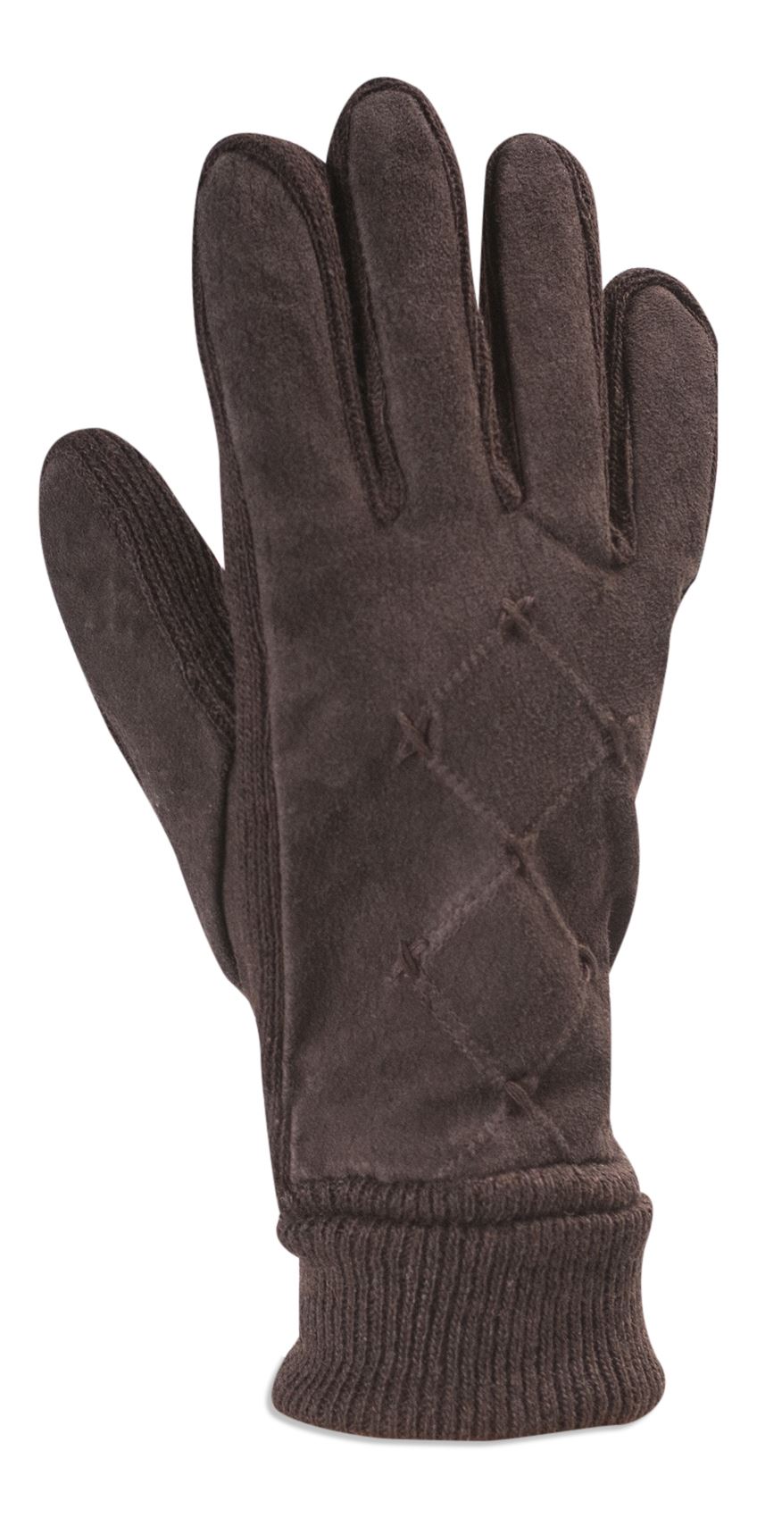 Quivano Ladies Real Suede Leather Gloves Thinsulate Lined Stretch Cuff