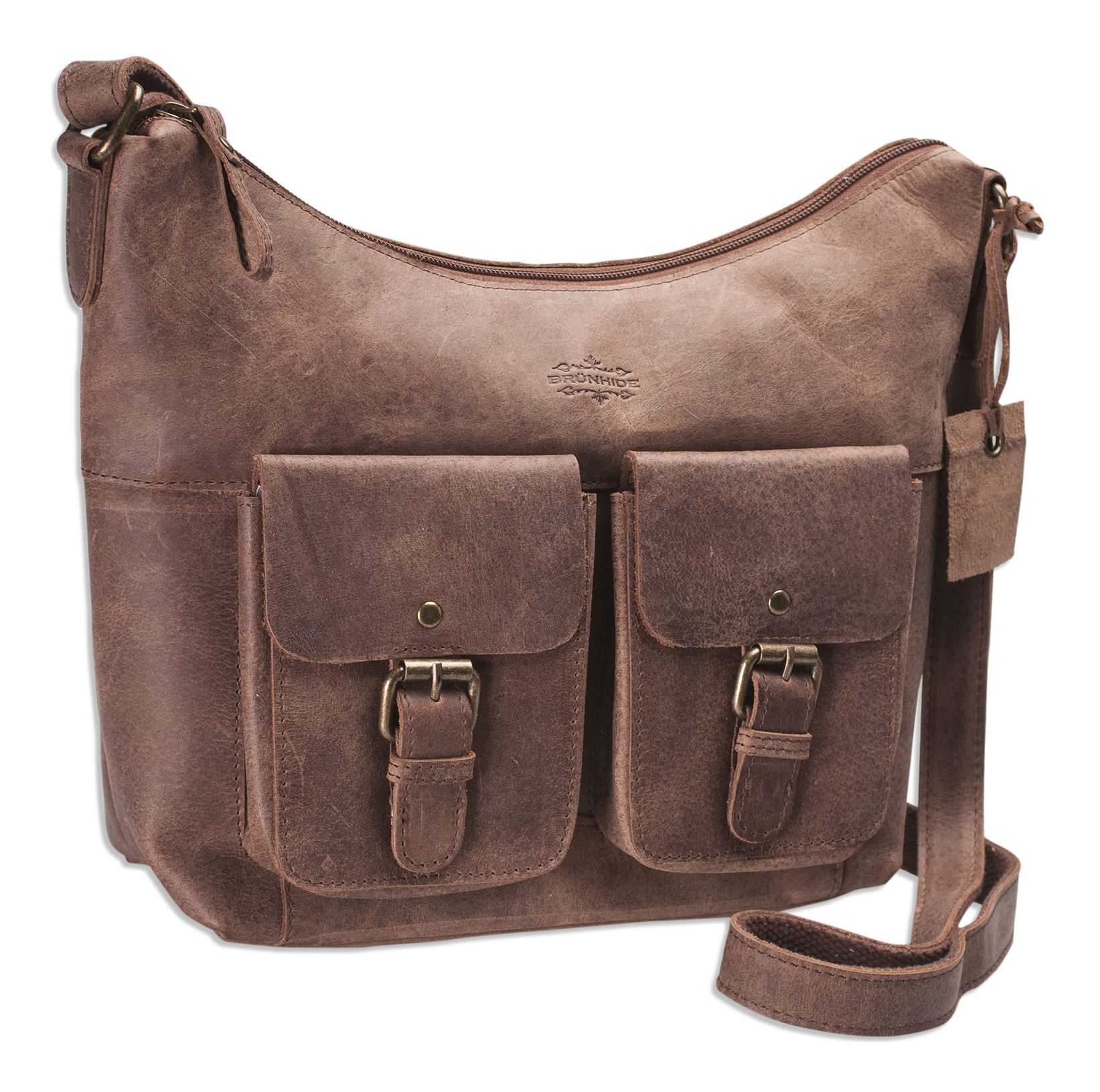 Brunhide Genuine Buffalo Leather Shoulder Satchel Messenger Bag 155300