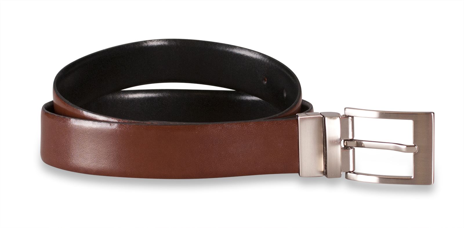 Reversible Mens Leather Belt Black & Brown Thin Suit Belts 28mm