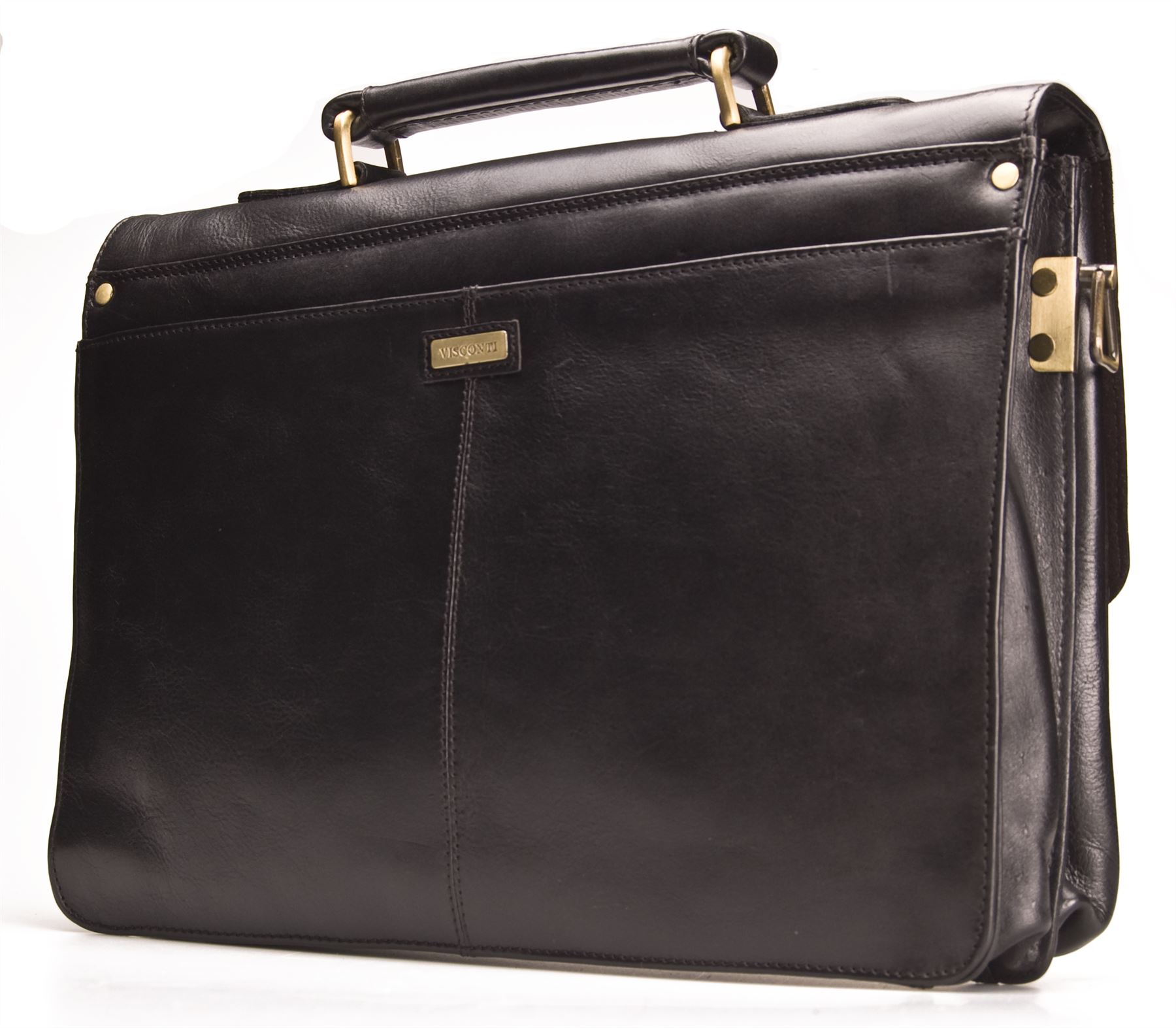 Visconti Genuine Leather Briefcase Attache Case Laptop Bag RUSSEL 18074