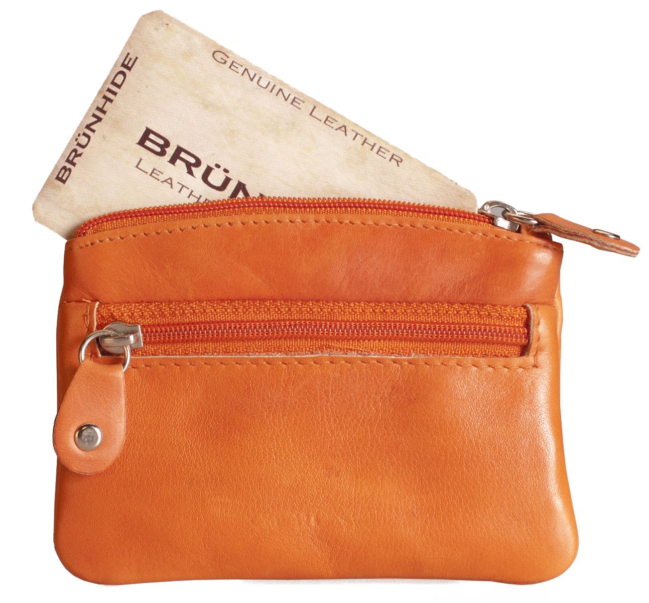 Brunhide Ladies Small Leather Coin Purse Credit Card & Key Ring Wallet