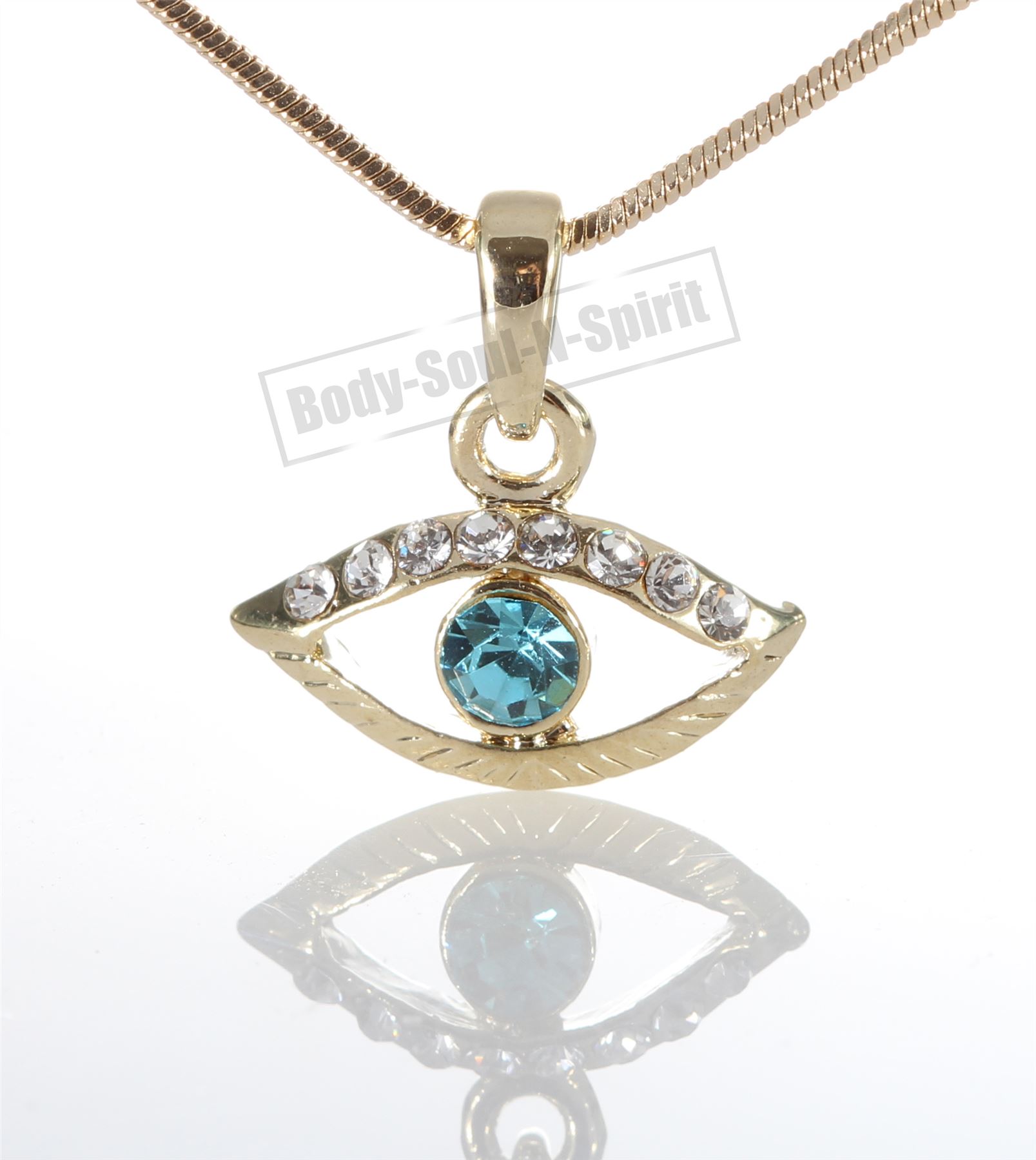 Evil Blue Eye Necklace LUCKY Success Protection Pendant