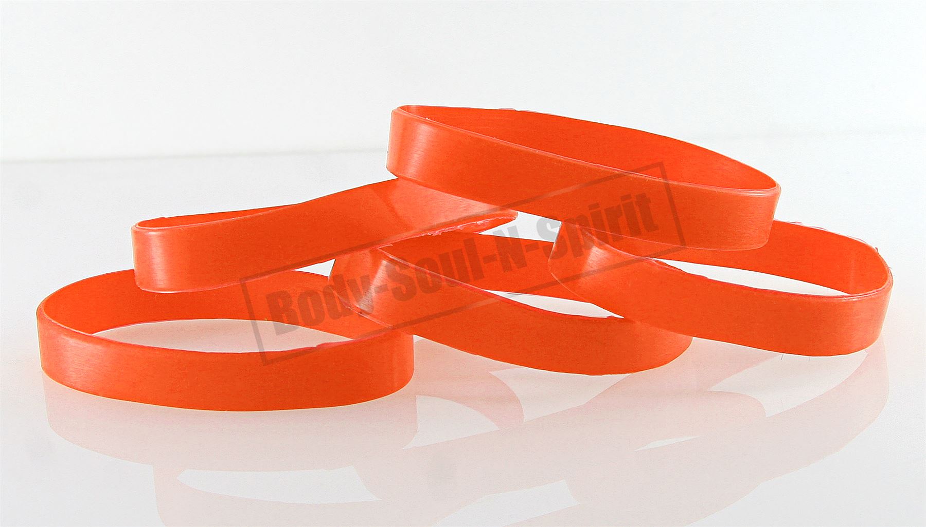 5 Protection Orange Silicone blank Wrist powerful Rubber Bracelet karma