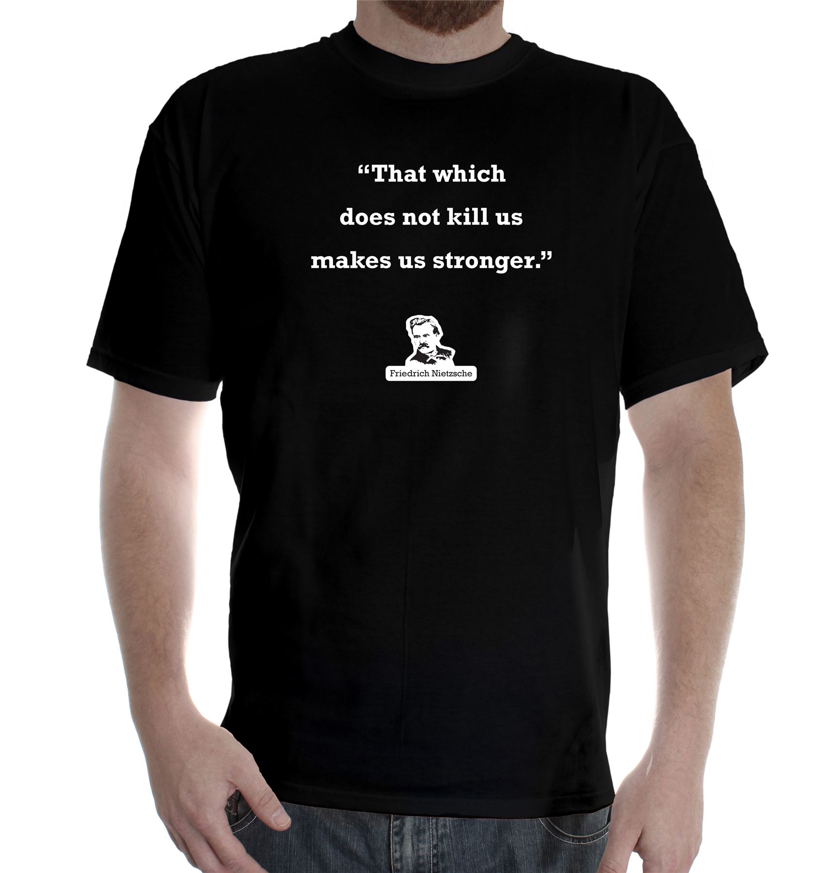 mens printed cotton t shirt shirt design friedrich nietzsche stronger ebay mens printed cotton t shirt shirt design friedrich nietzsche stronger ebay