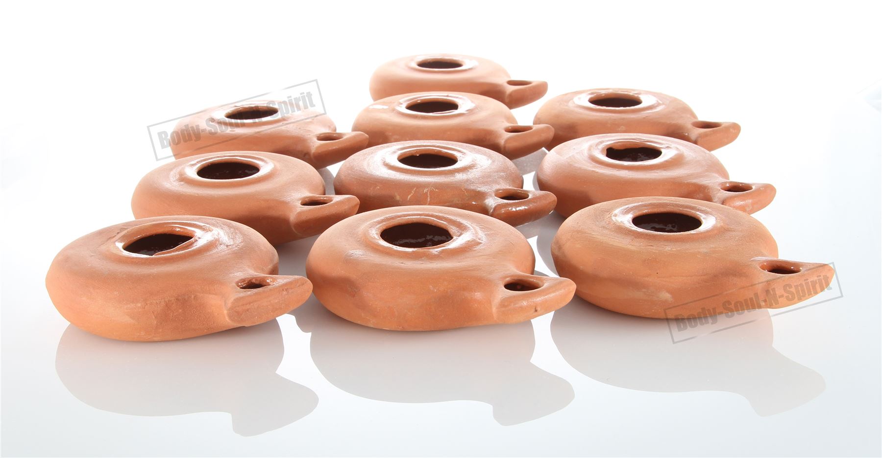 10 Ancient Israel Antique Biblical Replica Jewish OIL LAMP Judaica