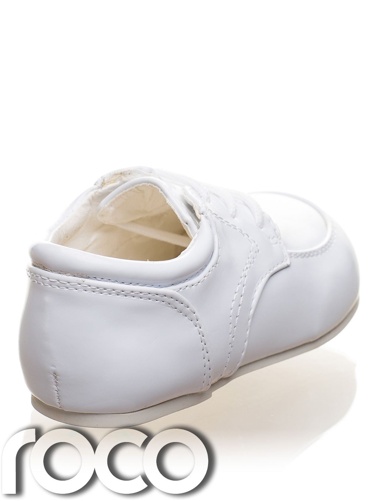 Childrens Baby Boys White Shoes Lace Up Wedding Page Boy Christening