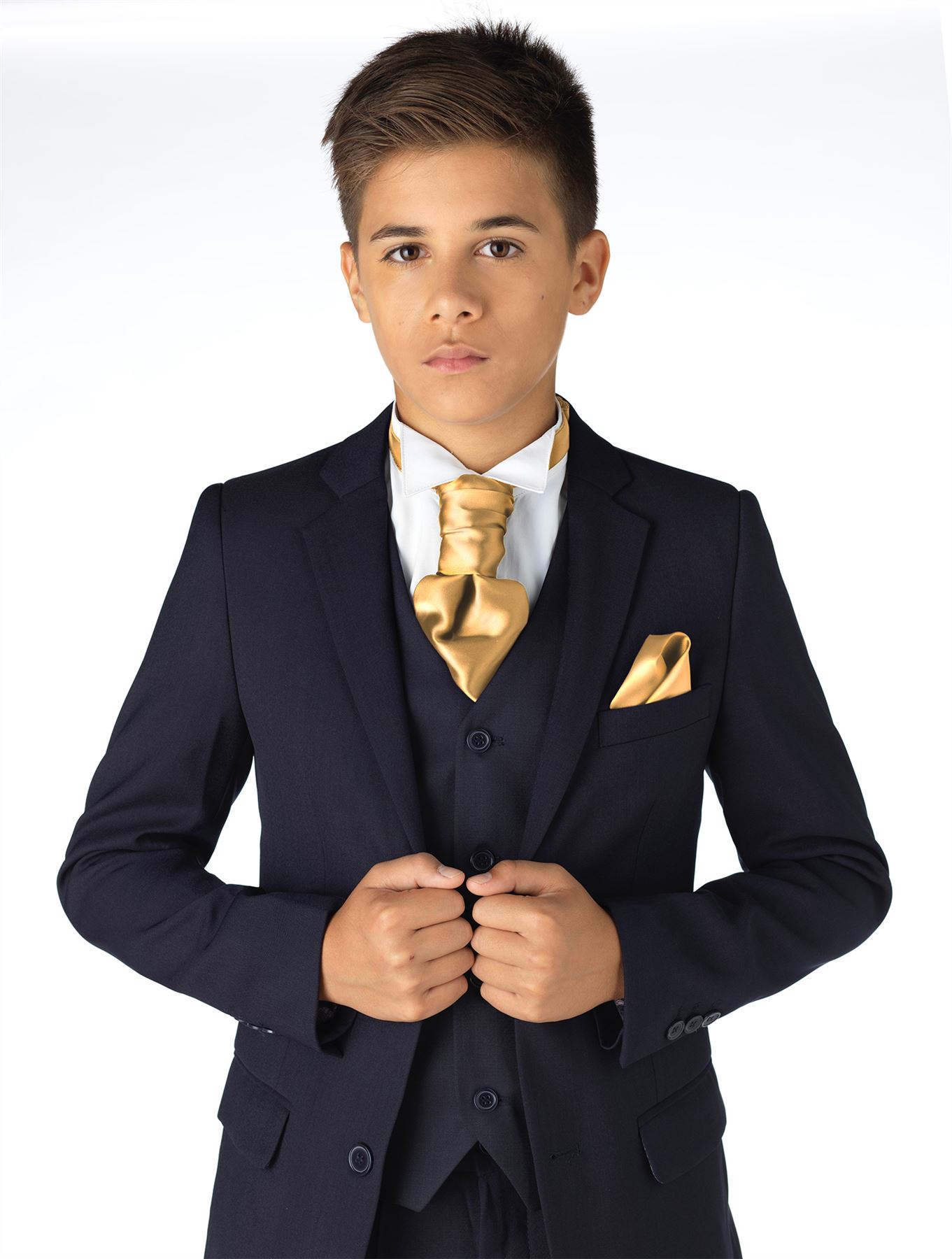 Boys Navy Suit, Navy Page Boy Suits, Boys Formal Suit, Cravat, Pocket Square eBay