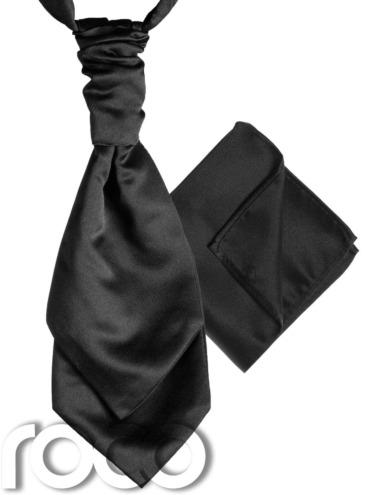 Mens Satin Wedding Ruche Cravat Tie with hankys, Cravat for Mens, Mens