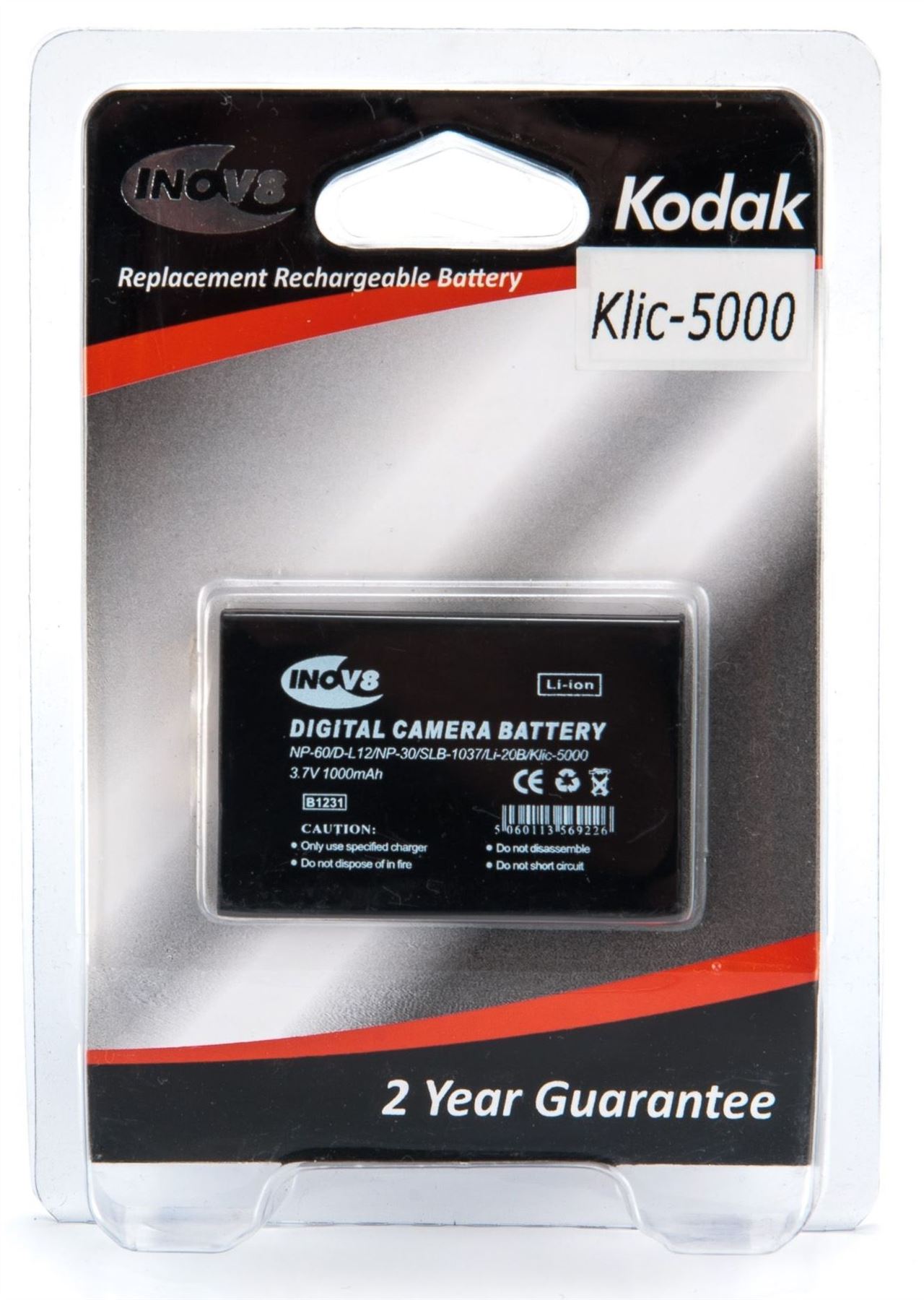 Kodak KLIC 5000 Equivalent Digital Camera Battery by Inov8 eBay