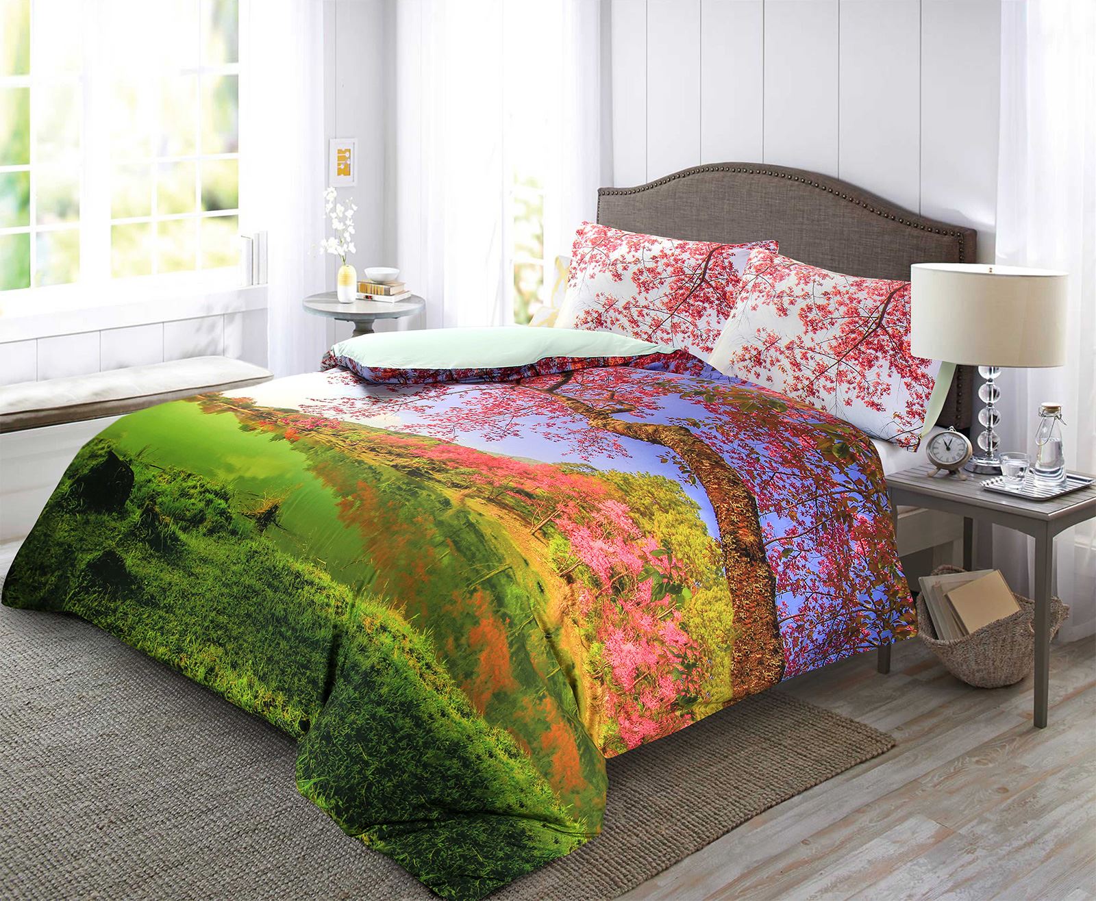 Park Side Nature Digital Print T Percale Cotton Duvet - Parksidenaturedigitalprinttpercale park side nature digital print t percale cotton duvet - parksidenaturedigitalprinttpercale
