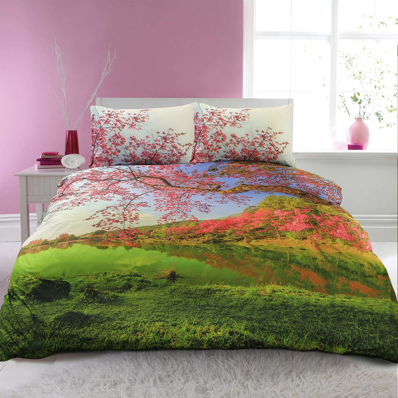Park Side Nature Digital Print T Percale Cotton Duvet - Parksidenaturedigitalprinttpercale park side nature digital print t percale cotton duvet - parksidenaturedigitalprinttpercale