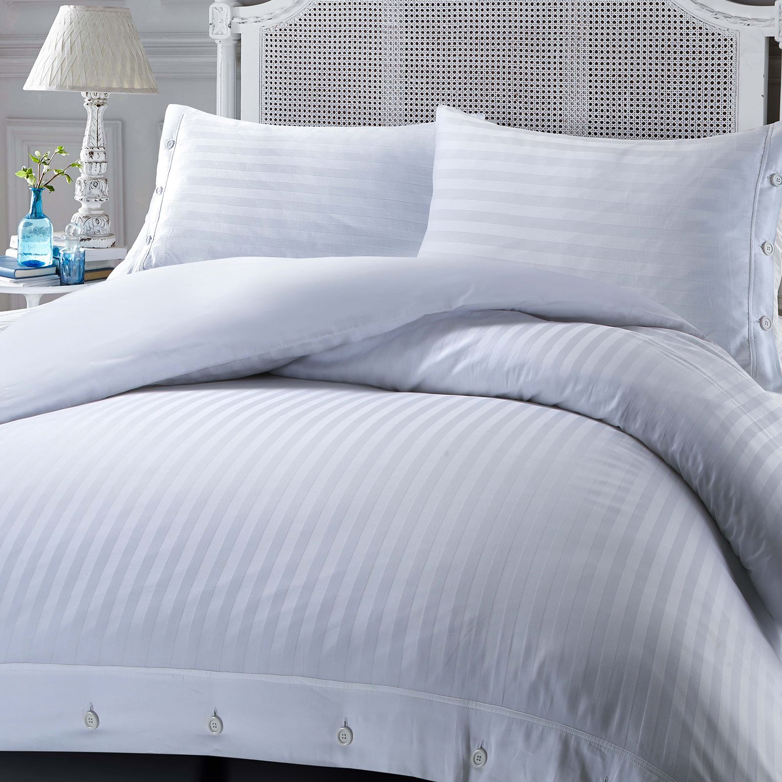 100 Luxury Hotel Quality Egyptian Cotton Satin Stripe Duvet Cover 100 Luxury Hotel Quality Egyptian Cotton Satin Stripe