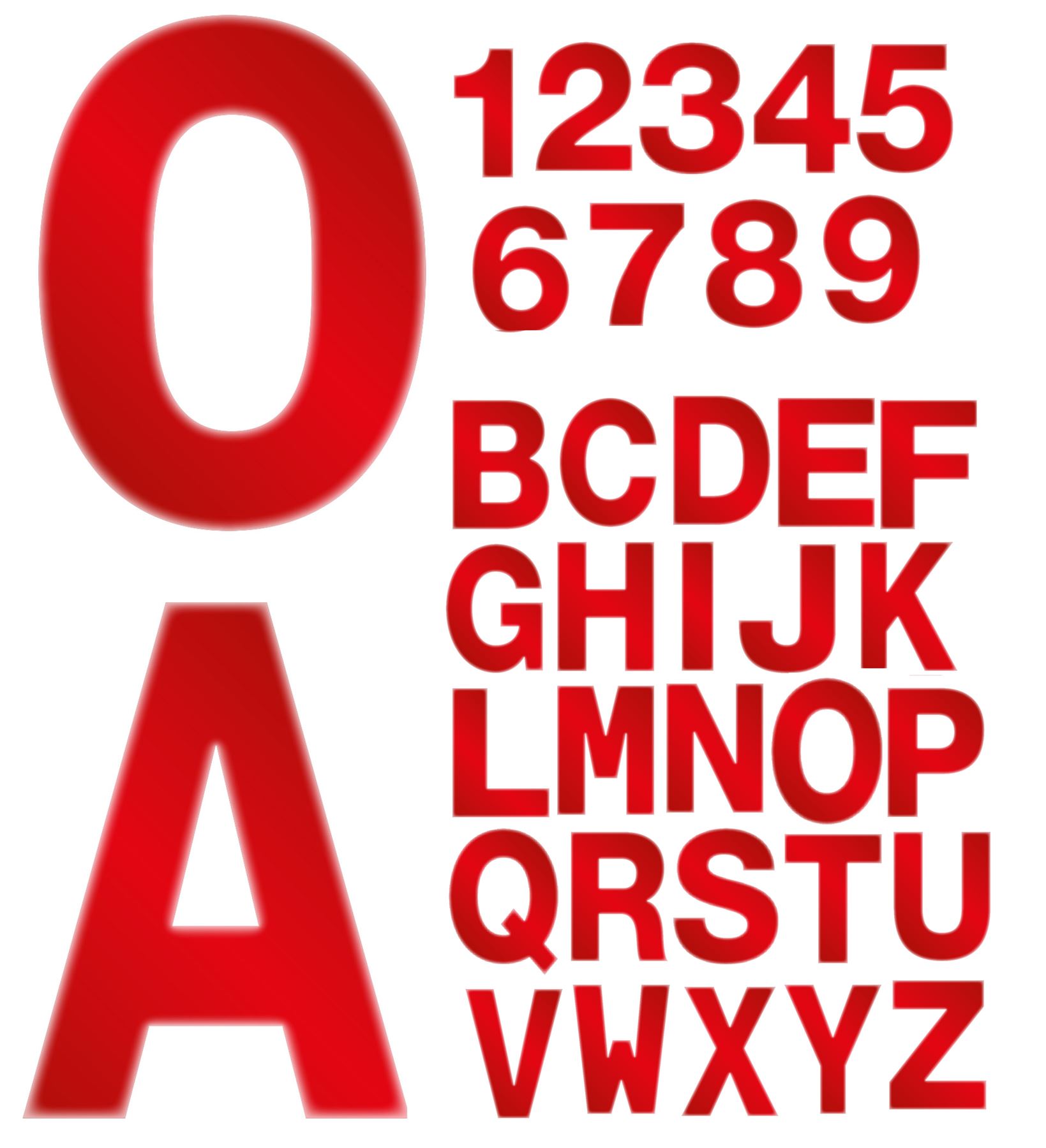 Highly Visible Self Adhesive Vinyl Stick On Letters Numbers Sticker