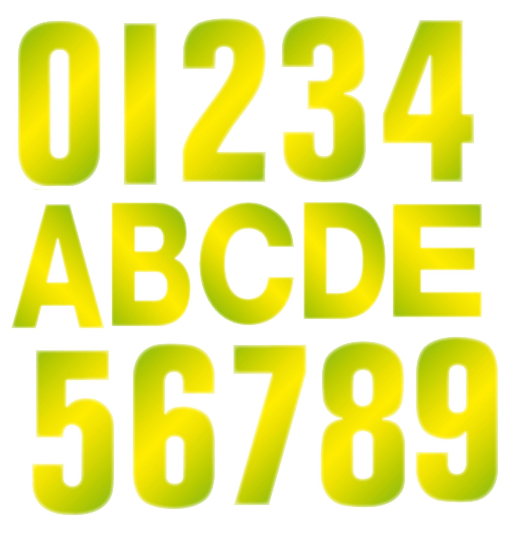 High Visible Wheelie Bin Reflective Number Alphabet Stickers Home