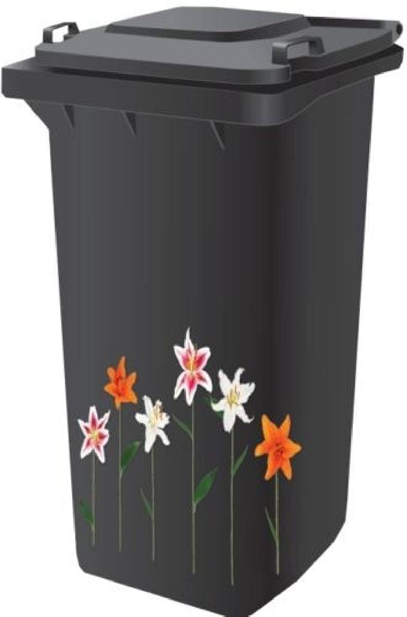 Standard Wheelie Bin Self Adhesive Stickers For Dustbin Caravan