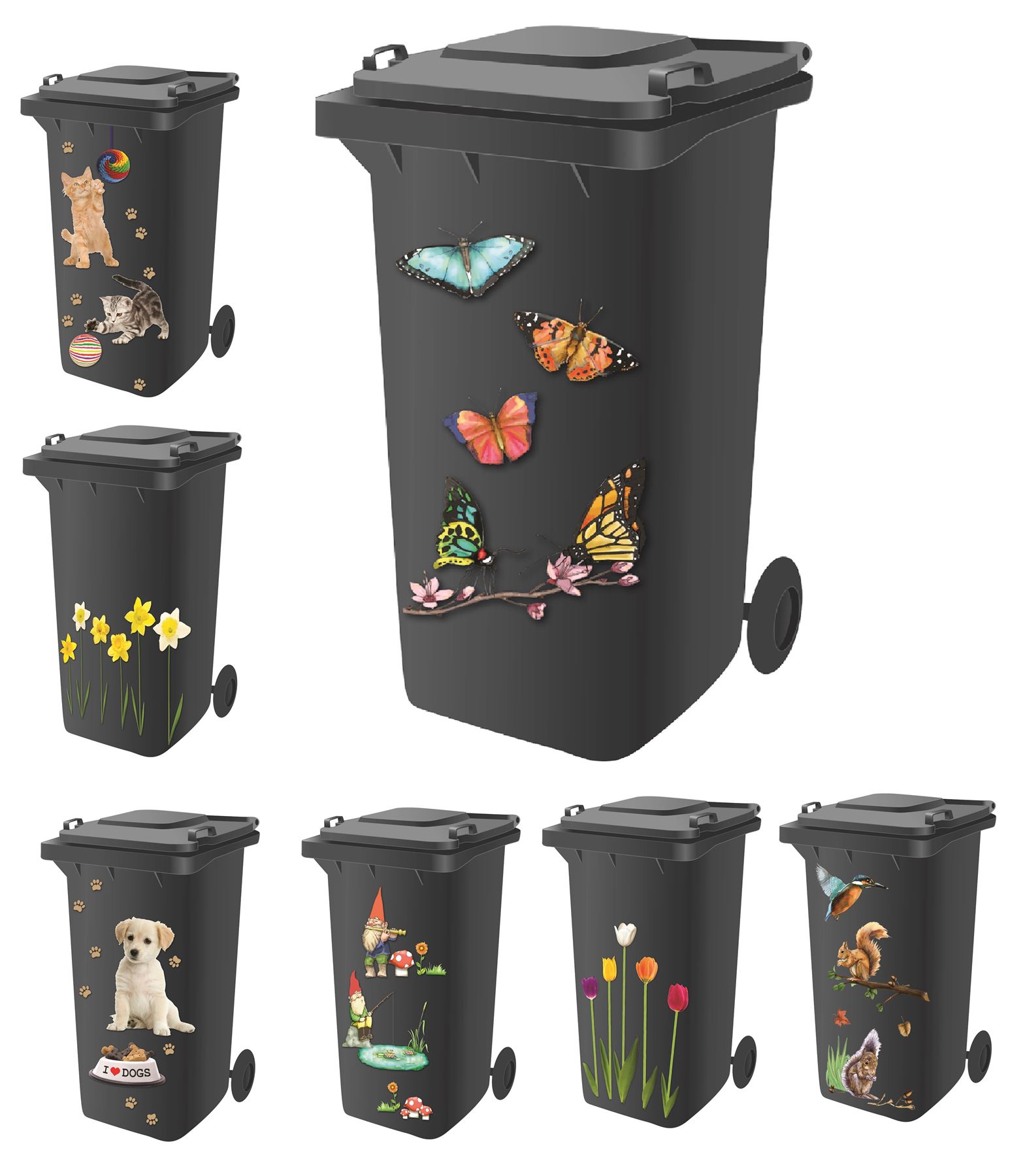 Standard Wheelie Bin Self Adhesive Stickers For Dustbin Caravan Household Items eBay