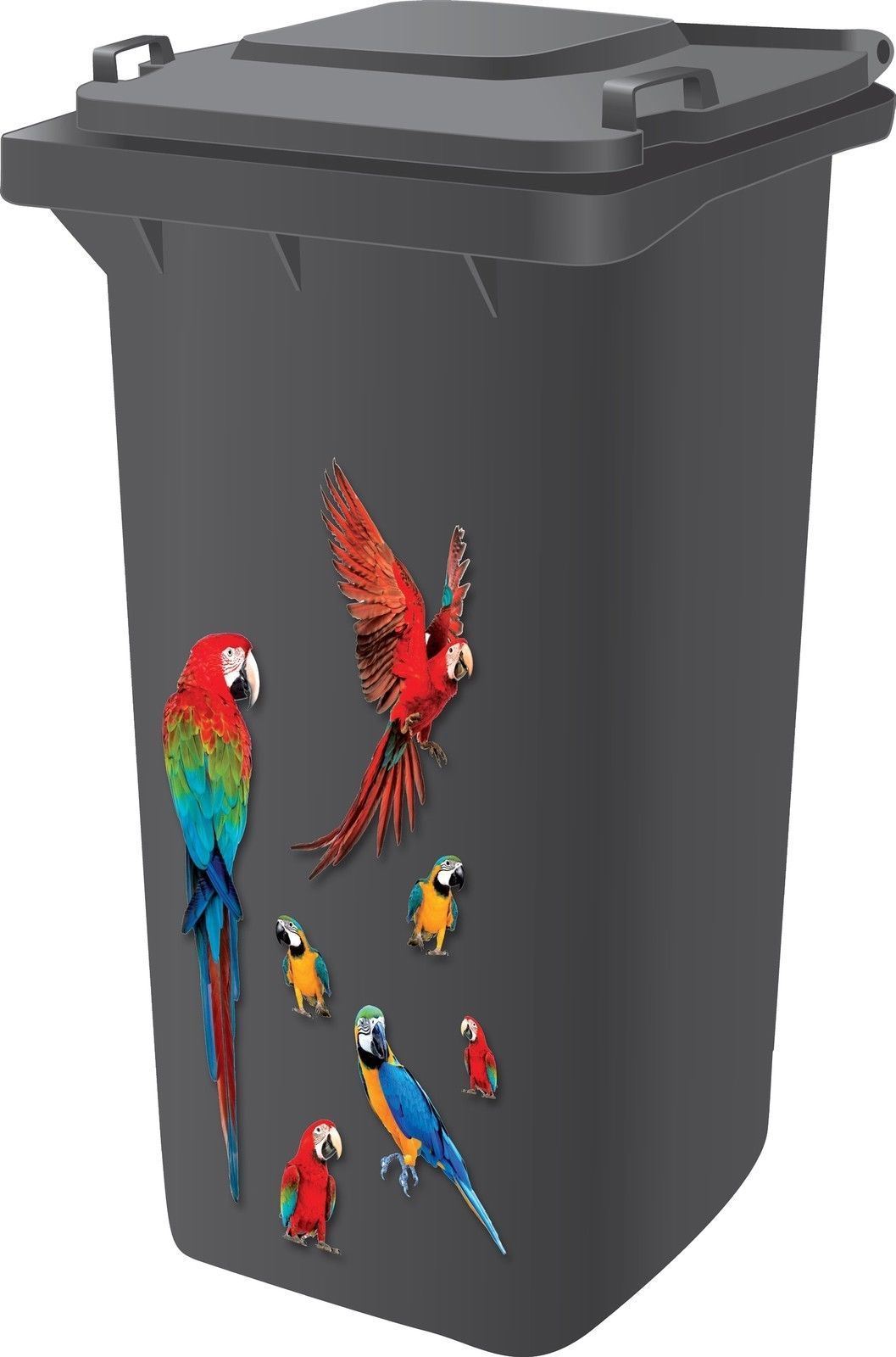 Decorative Wheelie Bin Self Adhesive Stickers Dustbin Caravan Household