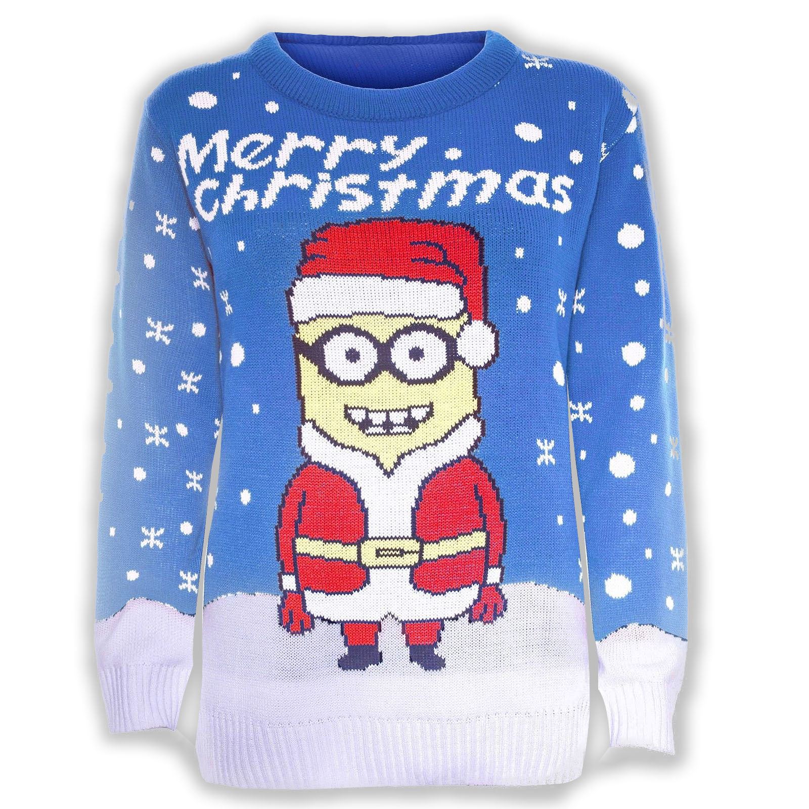 Unisex Ladies Mens Womens Xmas OLAF Frozen Minion Snowman Novelty Knitted Jumper