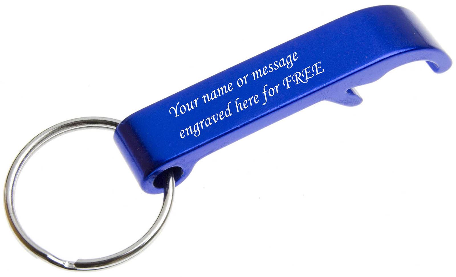 Personalised Engraved Keyring Keyfoob Key Ring Bottle Opener eBay