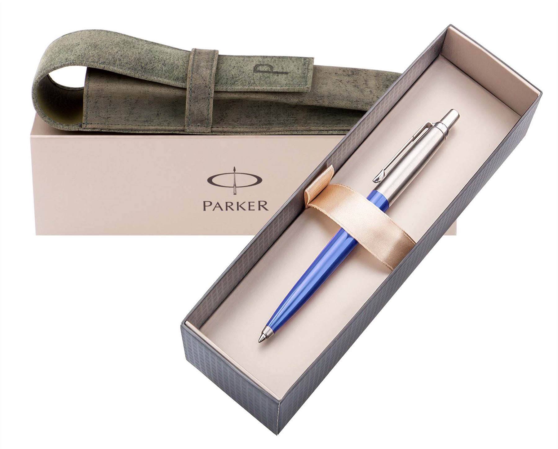 Ballpoint Pen PARKER Jotter / Gift Box / Genuine Leather Pen Case