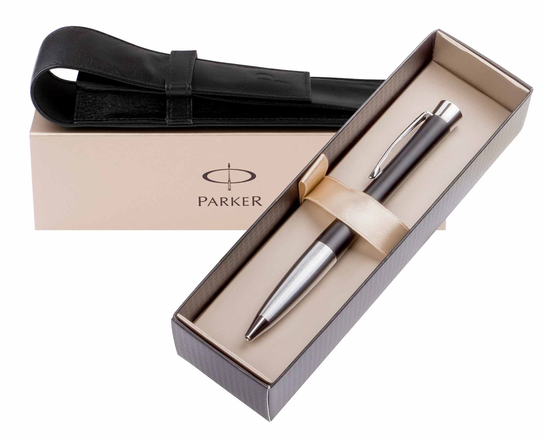 Ballpoint Pen PARKER Urban / Gift Box / Genuine Leather Pen Case