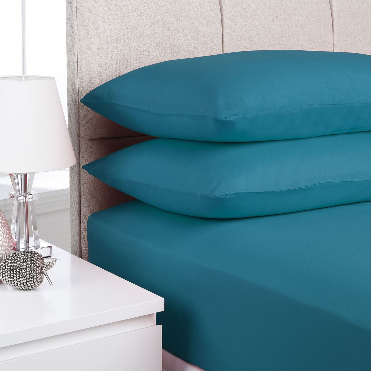 Plain Fitted Bed Sheets Single Double King Super King Dyed Colour All Sizes