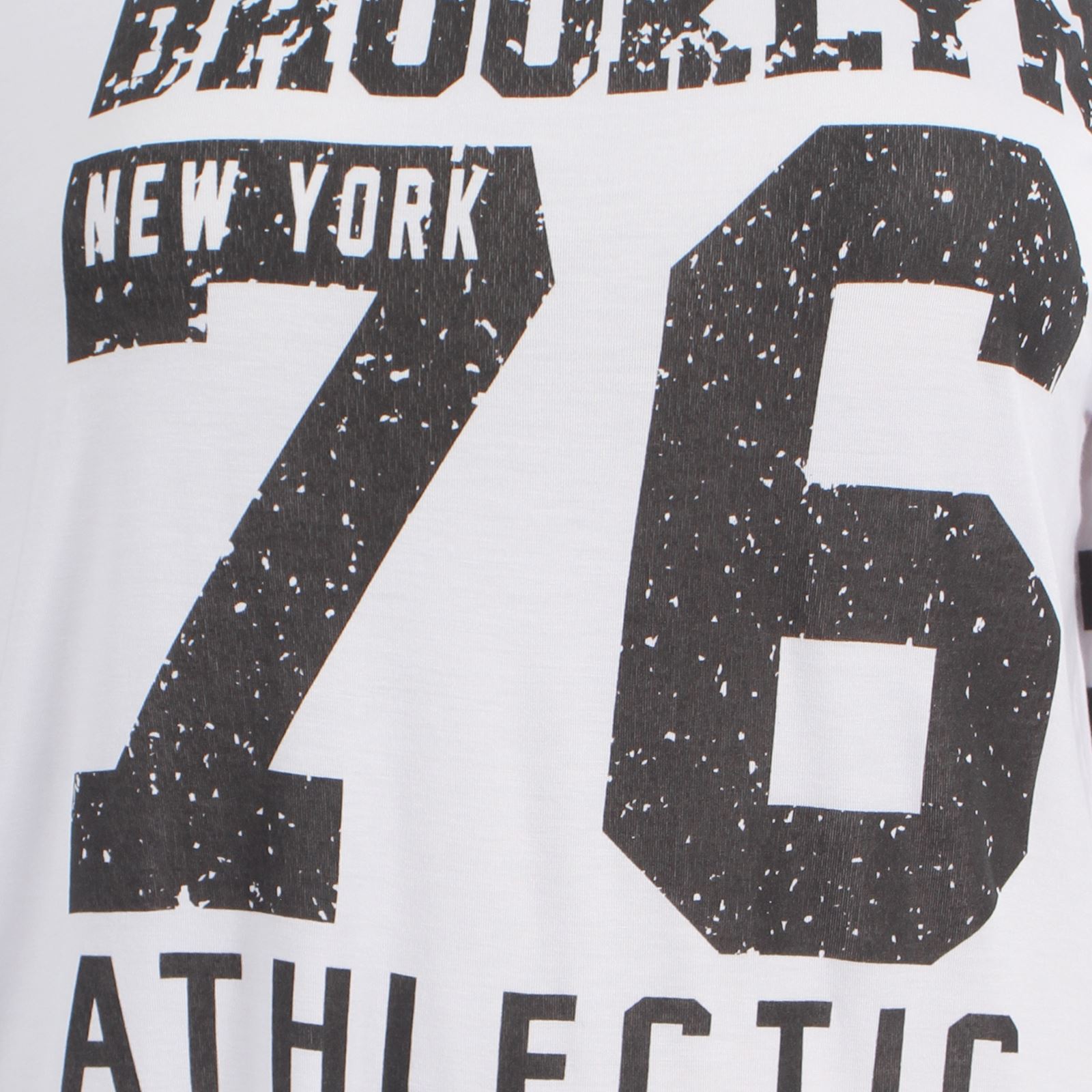 New Womens Oversize Varsity 76 Brooklyn Baggy T Shirt Tops 12-26