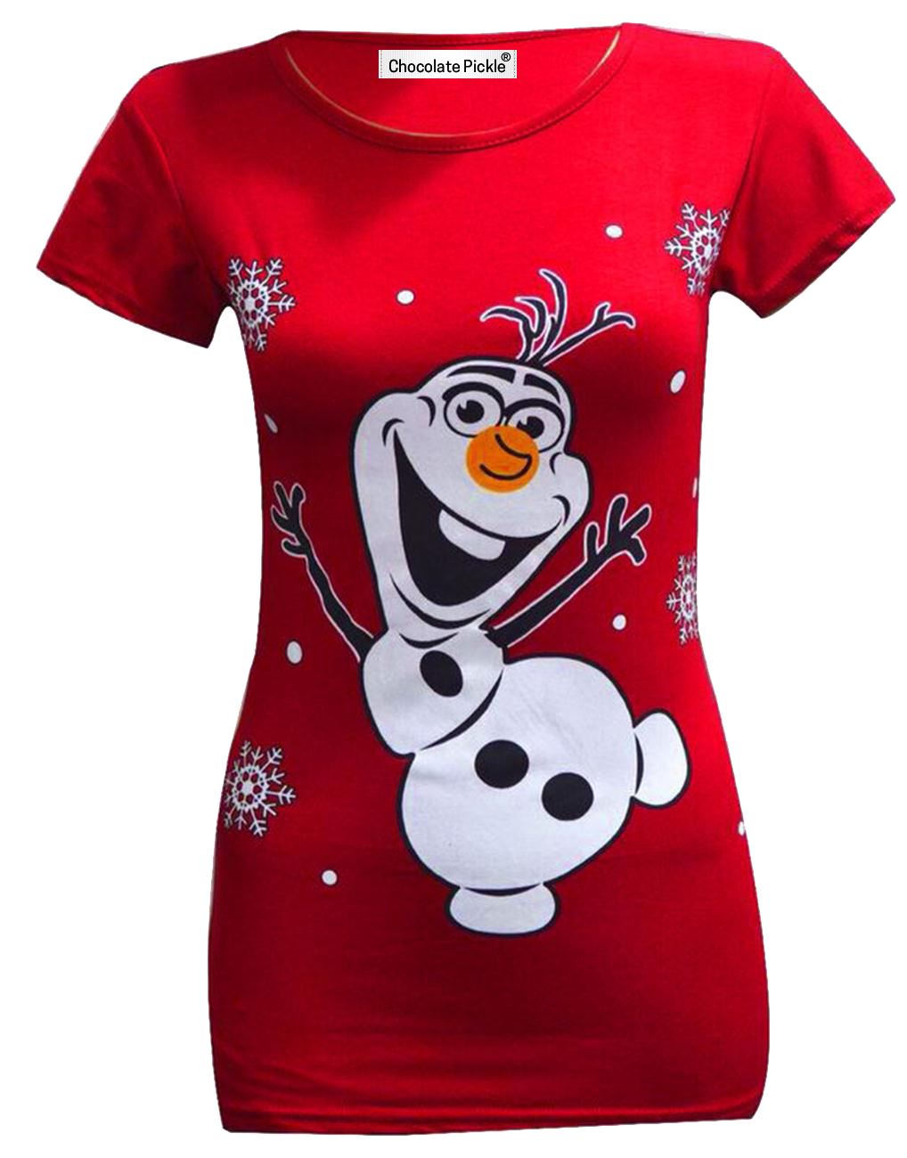 New Ladies Novelty Xmas TShirts Christmas Short Sleeve Tops 814 eBay