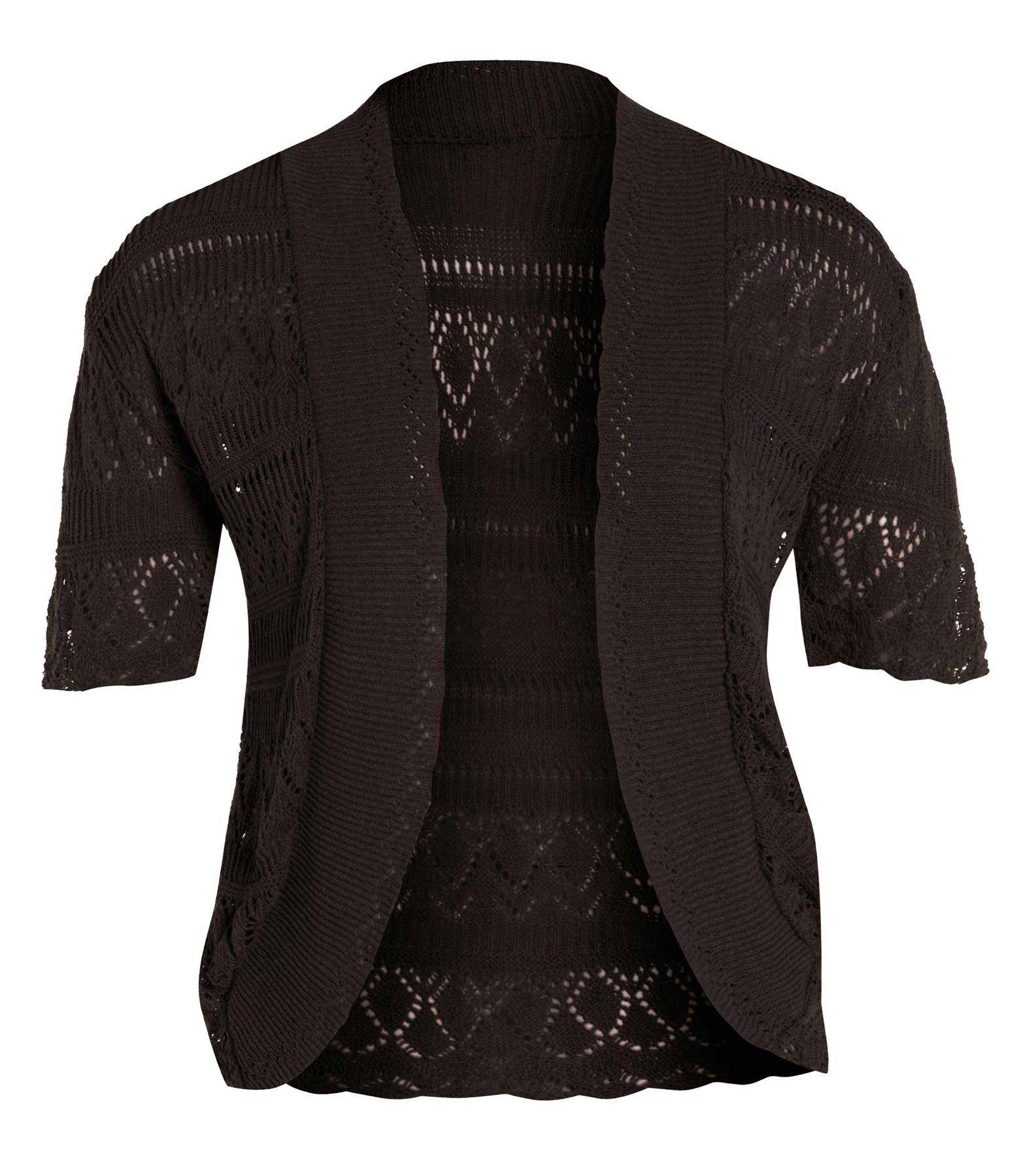 New Ladies Knitted Bolero Crochet Jumper Tops 1222 eBay