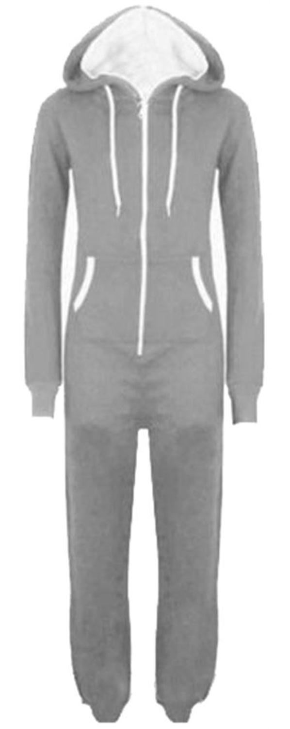 New Mens Womens Unisex One Piece Jumpsuits All In One Hooded Suits M5XL