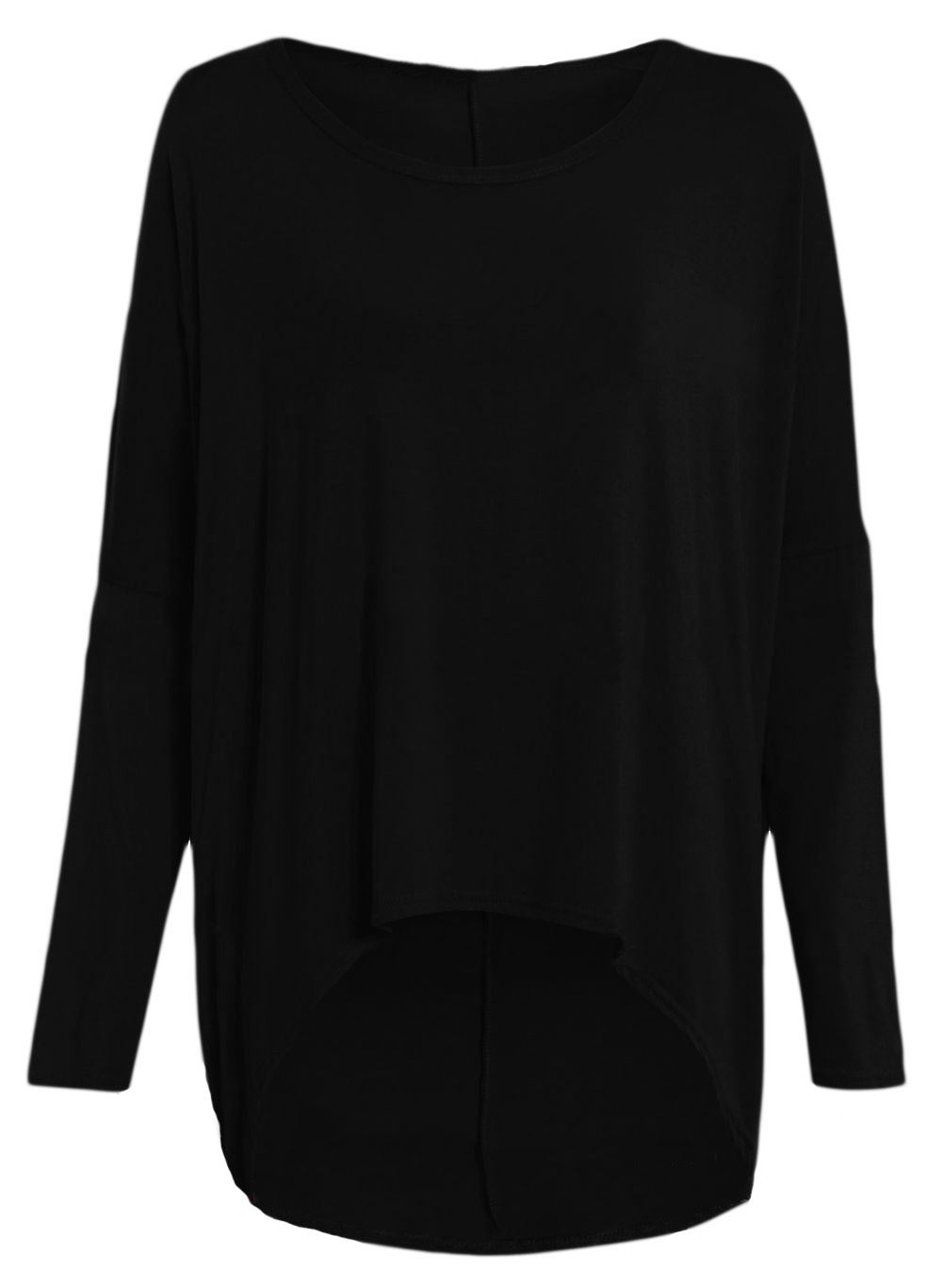 New Ladies Plus Size Off Shoulder Baggy High Low Asymmetric Tunic Tops 8-22