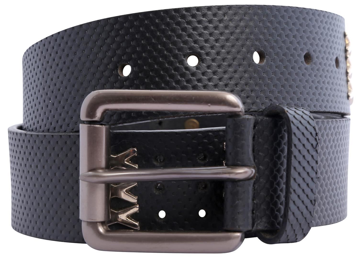 New Mens Diamond Pattern Moustache Scorpio Textured Studded Leather Buckle Belts eBay