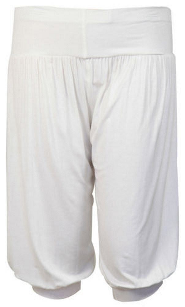 New Ladies Plus Size Cropped Hareem Trousers Short Harem Pants 12-26